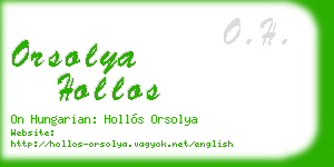 orsolya hollos business card