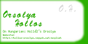 orsolya hollos business card